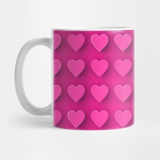 Many Pink Hearts Mug